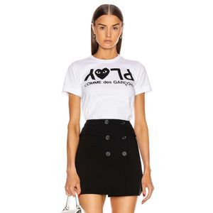 Comme Des Garcons PLAY Jersey Black Print Tee